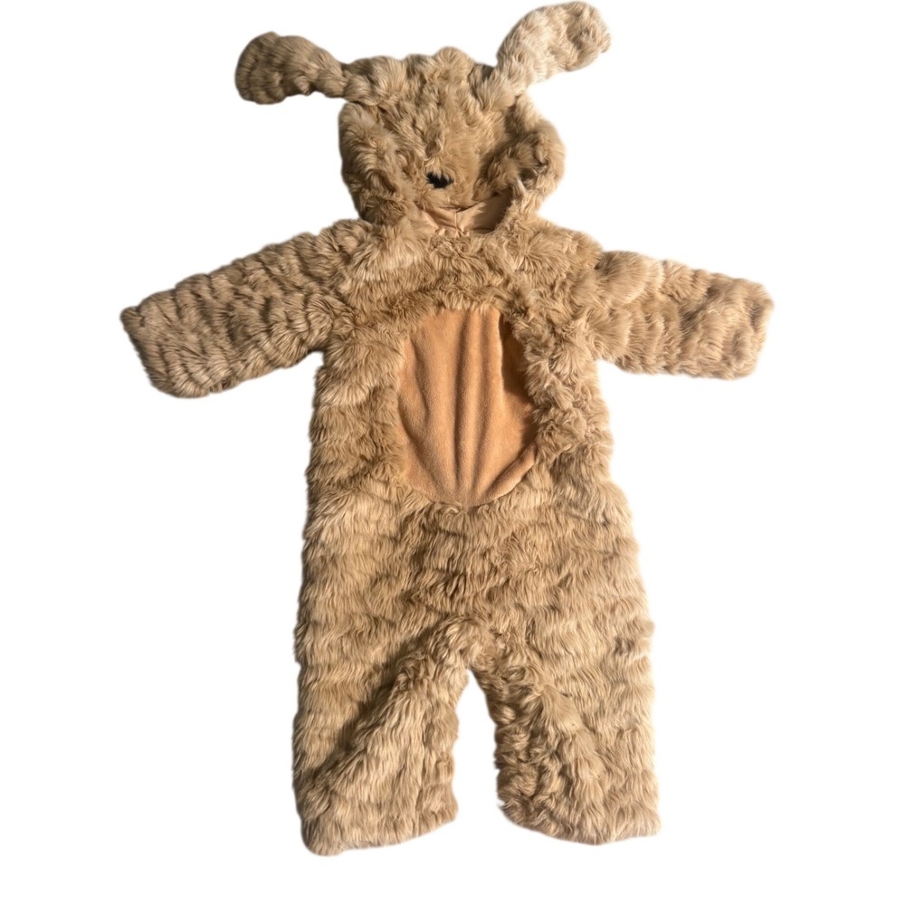 Pottery Barn Kids Baby Bunny Faux Fur Costume Tan 6-12 Months Halloween Easter